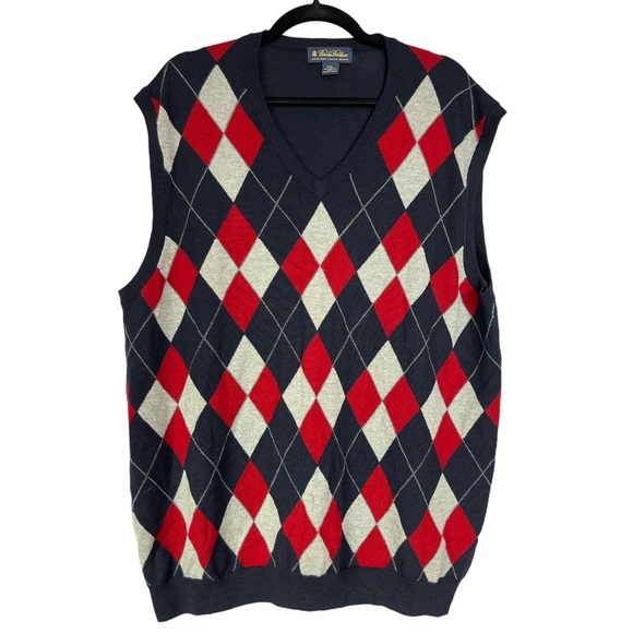 Brooks Brothers Other - Brooks Brothers Merino Wool V-Neck Sweater Vest Size XXL